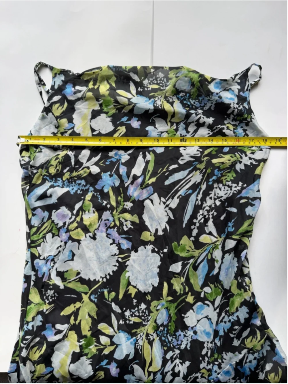 Abercrombie & Fitch Black Floral Slip Maxi Dress Size Large L Cowl Neck